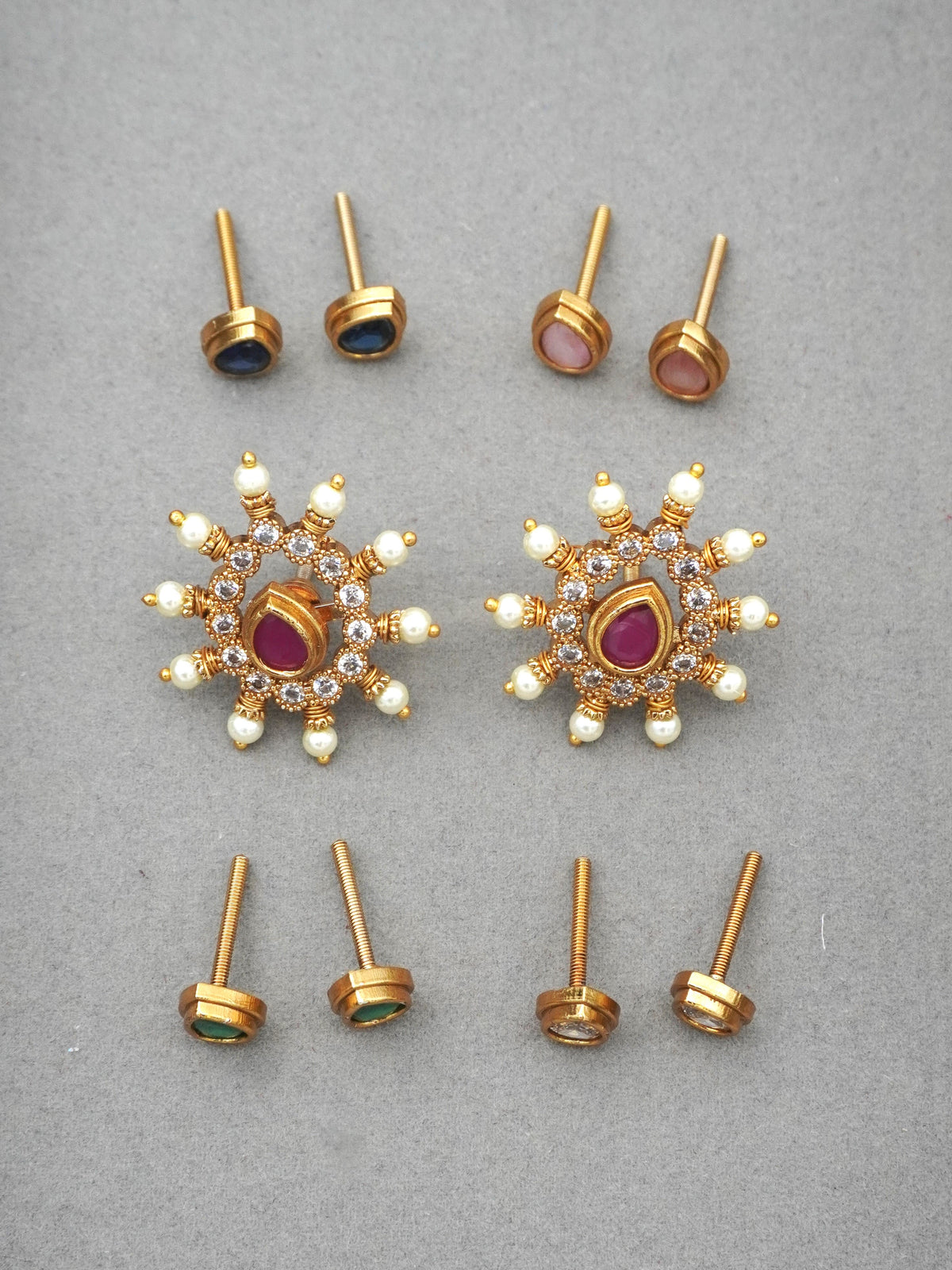GOLD MAHIKA ZIRCONIA EARRINGS