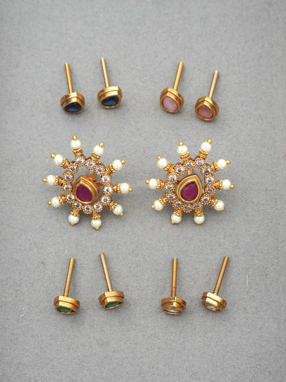 GOLD MAHIKA ZIRCONIA EARRINGS