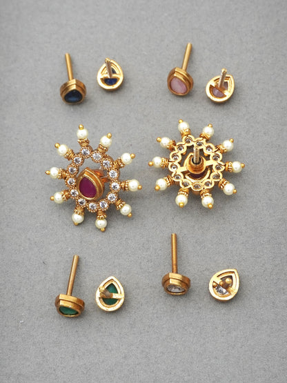 GOLD MAHIKA ZIRCONIA EARRINGS