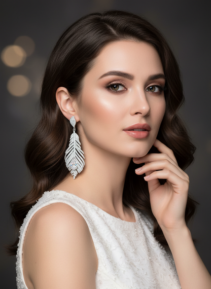 SILVER RINA ZIRCONIA EARRINGS