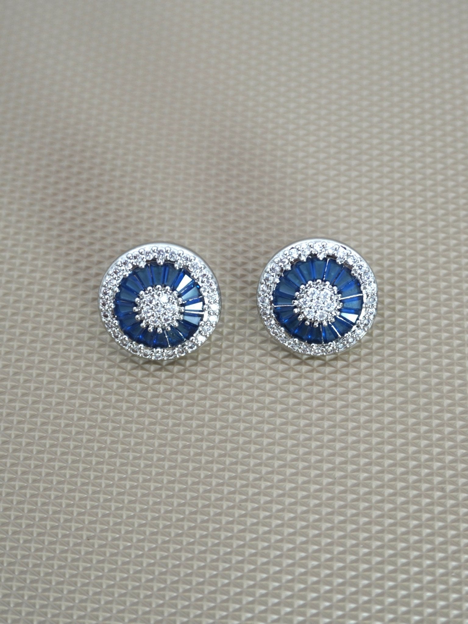 BLUE ABBEY ZIRCONIA STUDS - Jewels of Iva