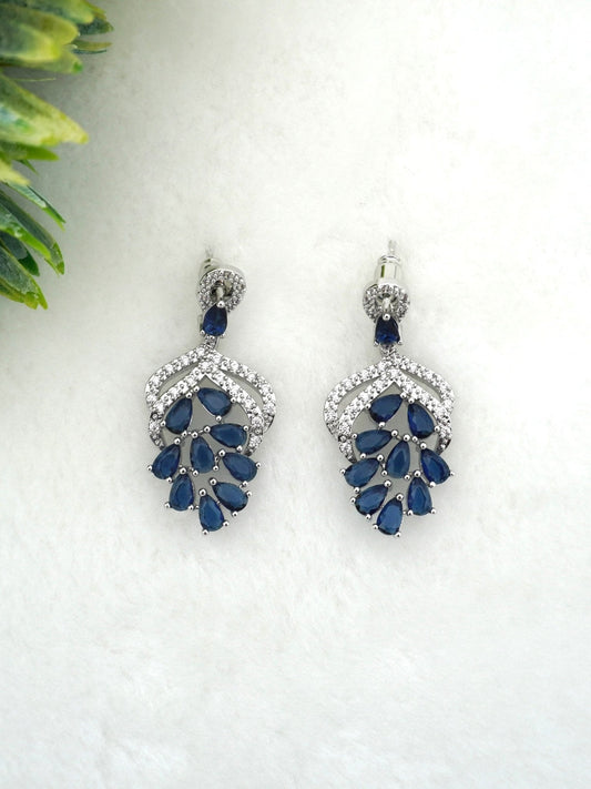 BLUE AMEERA ZIRCONIA EARRINGS - Jewels of Iva