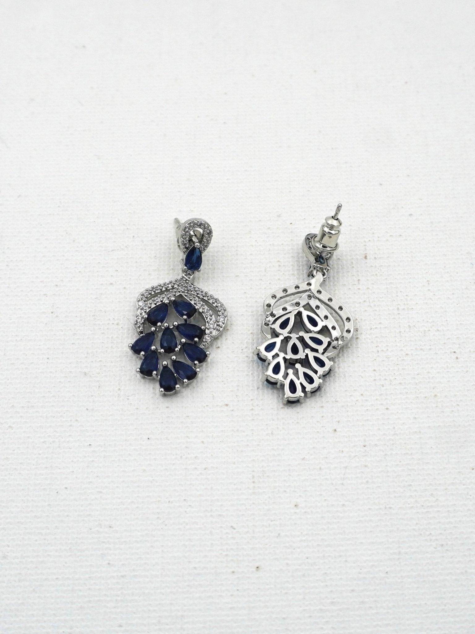 BLUE AMEERA ZIRCONIA EARRINGS - Jewels of Iva