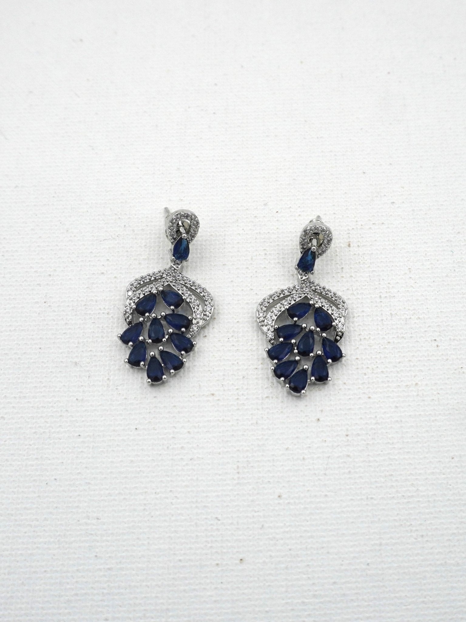 BLUE AMEERA ZIRCONIA EARRINGS - Jewels of Iva