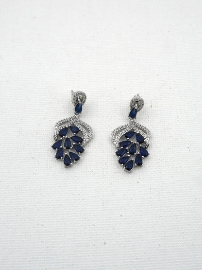 BLUE AMEERA ZIRCONIA EARRINGS - Jewels of Iva