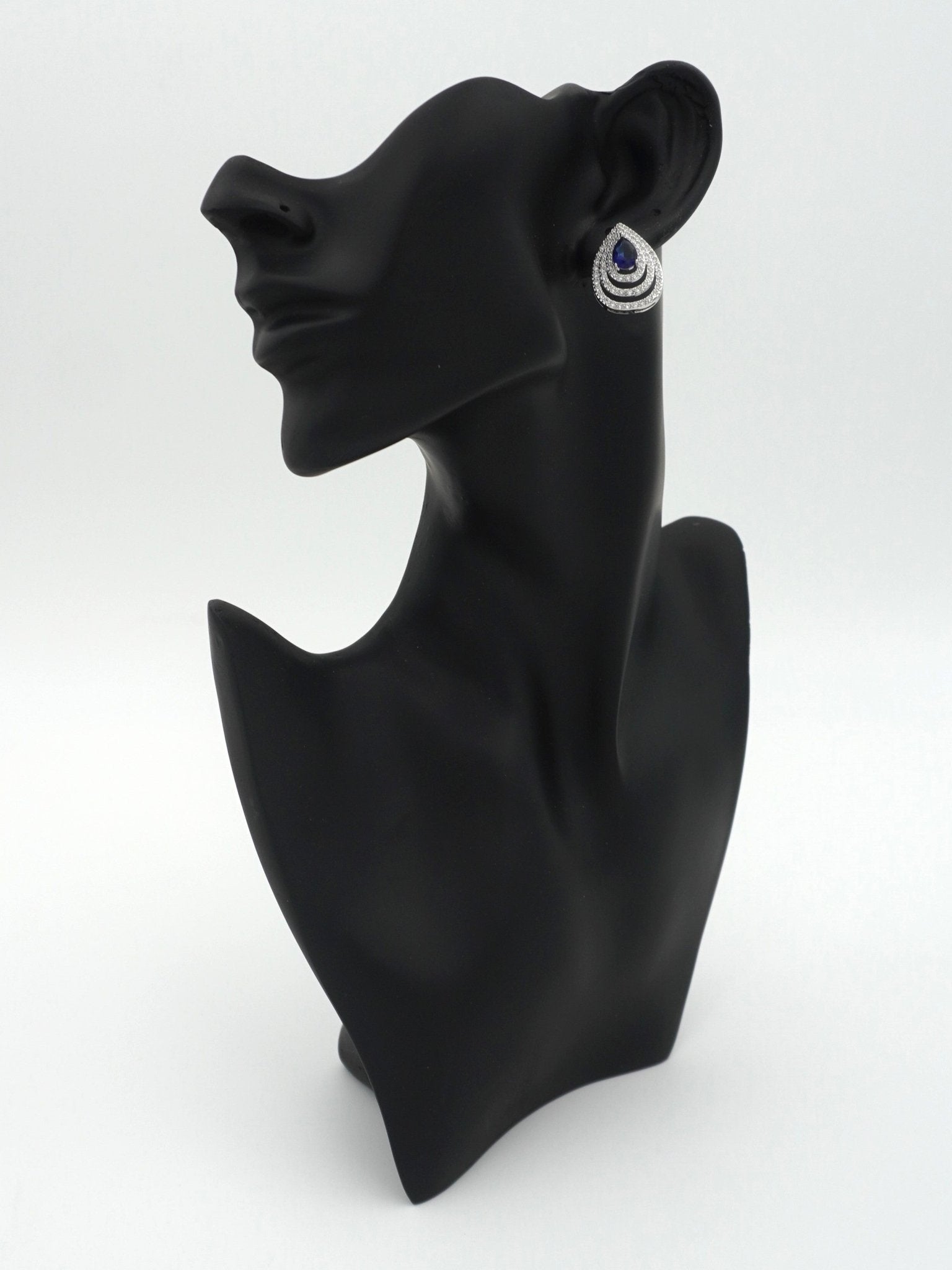 BLUE ANNORA ZIRCONIA STUDS - Jewels of Iva