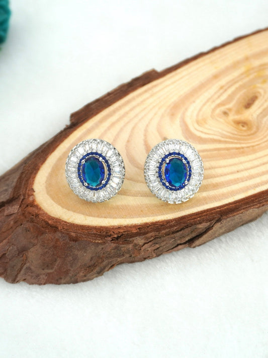 BLUE ANOUK ZIRCONIA STUDS - Jewels of Iva