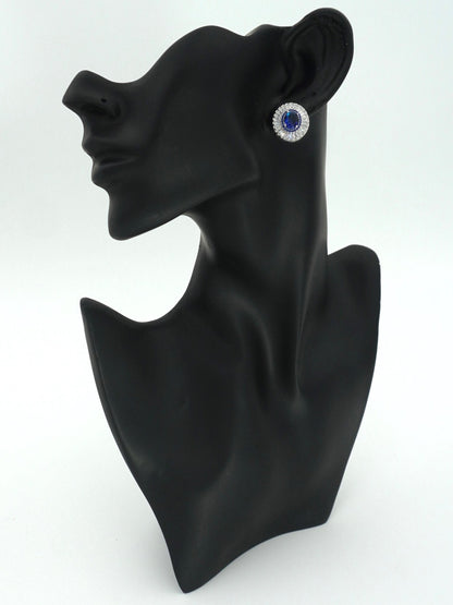 BLUE ANOUK ZIRCONIA STUDS - Jewels of Iva