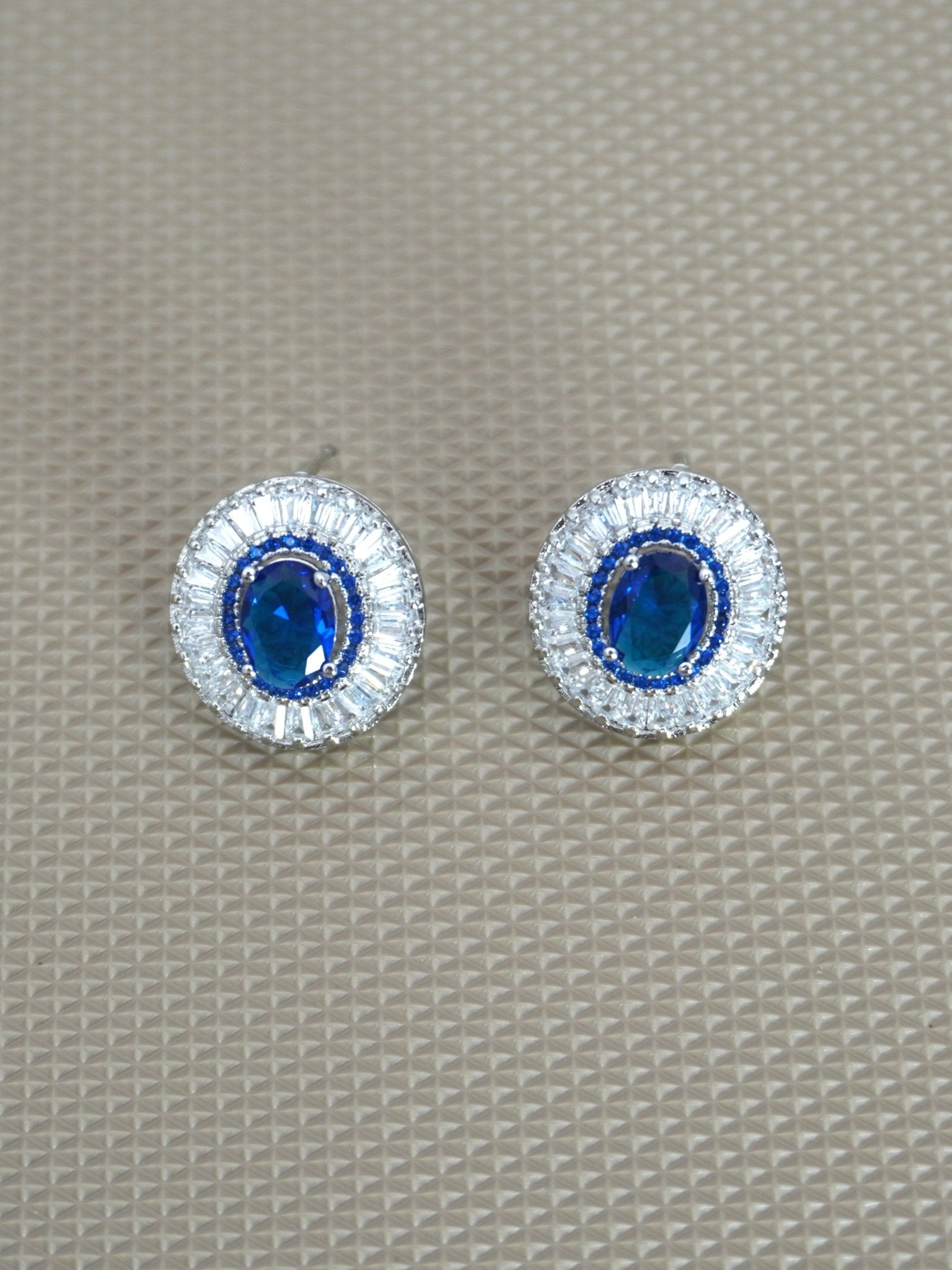BLUE ANOUK ZIRCONIA STUDS - Jewels of Iva