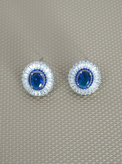 BLUE ANOUK ZIRCONIA STUDS - Jewels of Iva