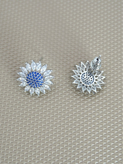 BLUE ASTER ZIRCONIA STUDS - Jewels of Iva
