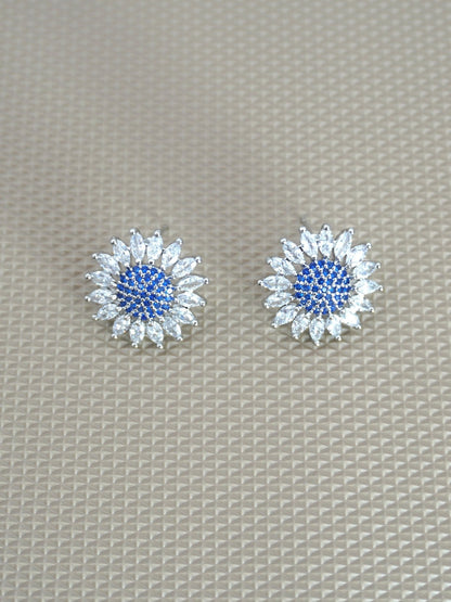 BLUE ASTER ZIRCONIA STUDS - Jewels of Iva