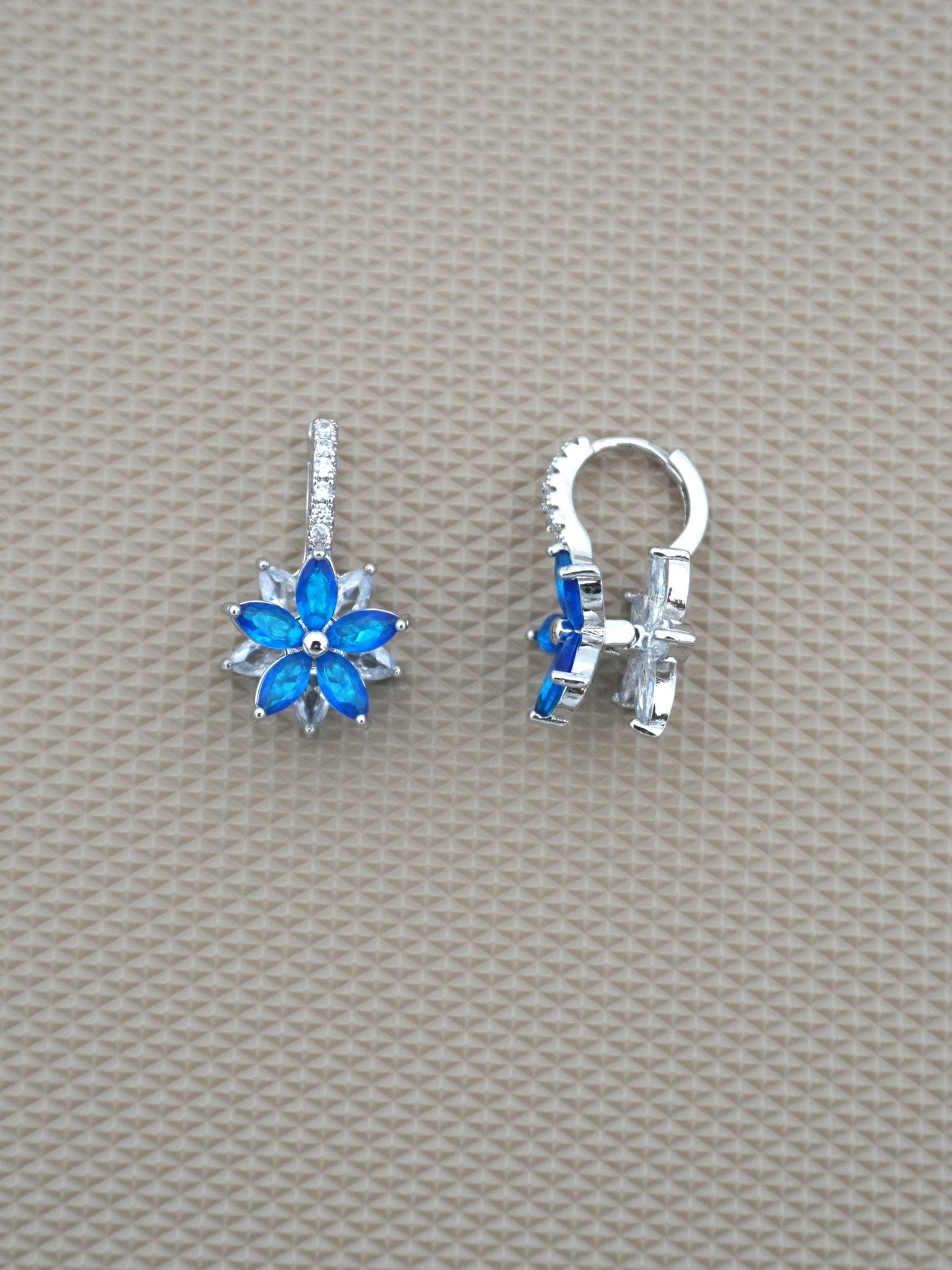 BLUE AUBRY ZIRCONIA EARRINGS - Jewels of Iva