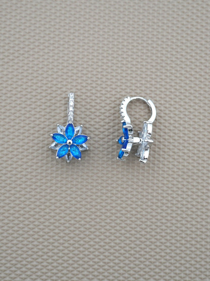BLUE AUBRY ZIRCONIA EARRINGS - Jewels of Iva