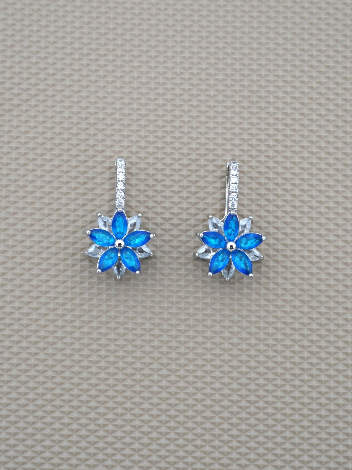 BLUE AUBRY ZIRCONIA EARRINGS - Jewels of Iva