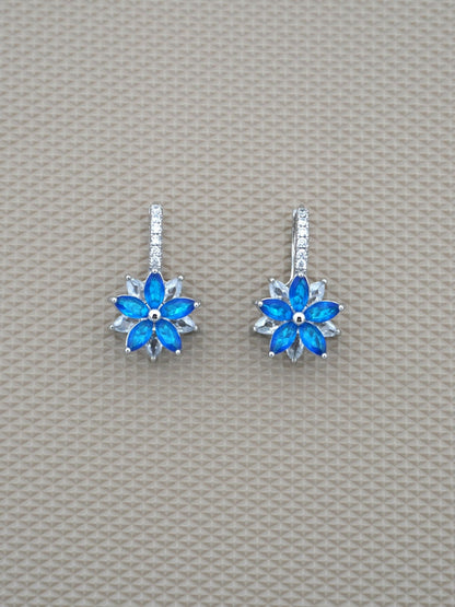 BLUE AUBRY ZIRCONIA EARRINGS - Jewels of Iva