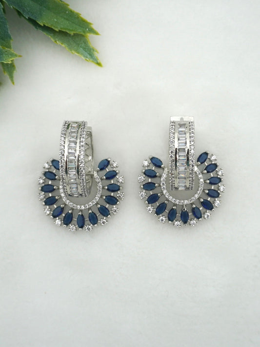 BLUE AVERY HOOP EARRINGS - Jewels of Iva
