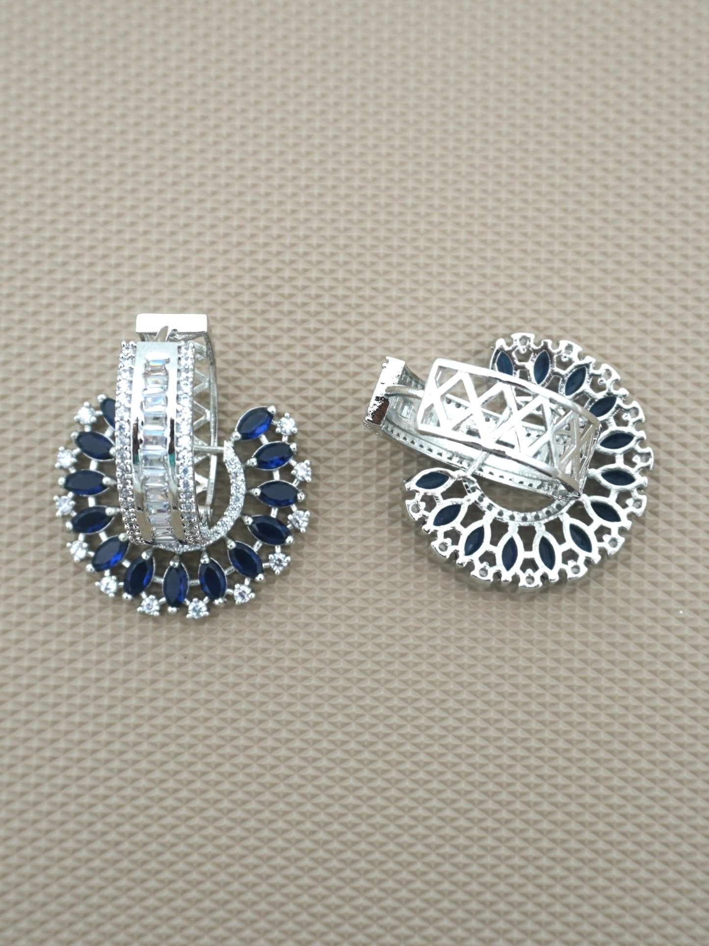 BLUE AVERY HOOP EARRINGS - Jewels of Iva