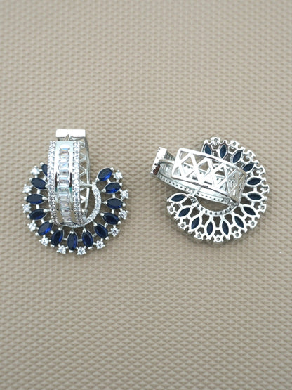 BLUE AVERY HOOP EARRINGS - Jewels of Iva