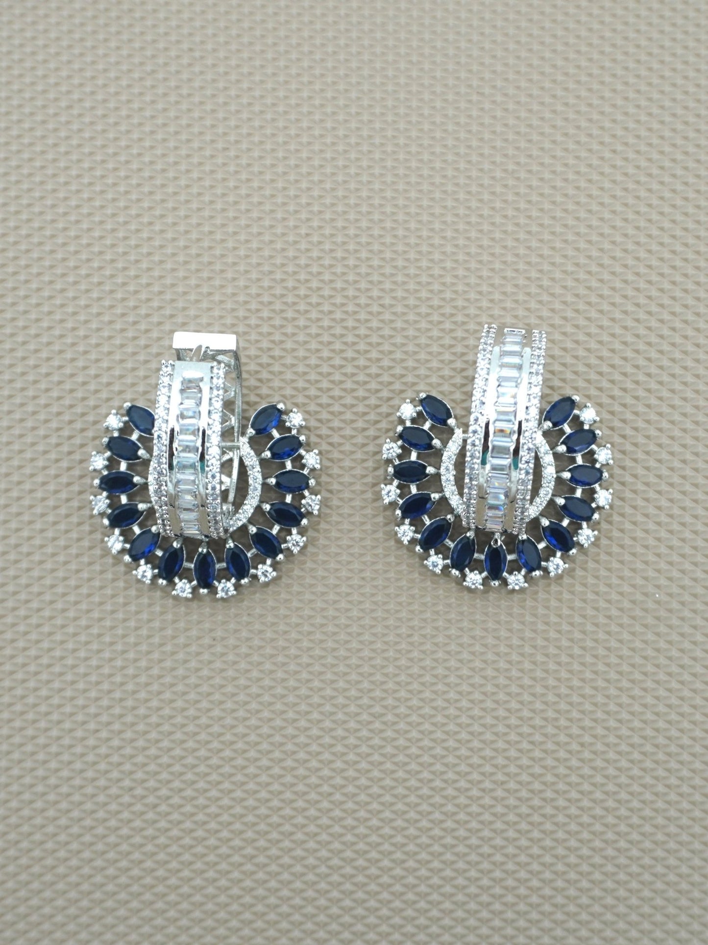 BLUE AVERY HOOP EARRINGS - Jewels of Iva