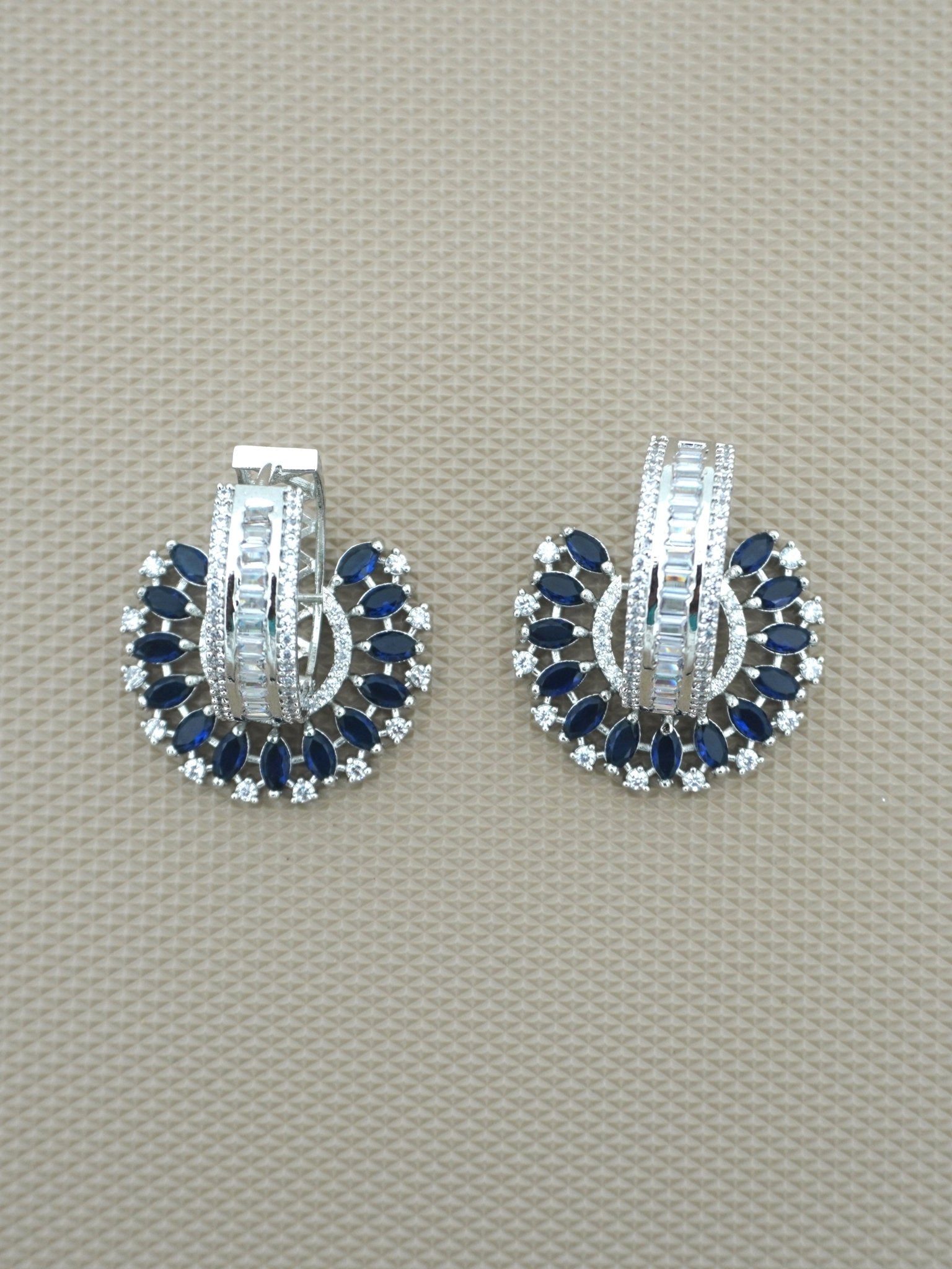 BLUE AVERY HOOP EARRINGS - Jewels of Iva