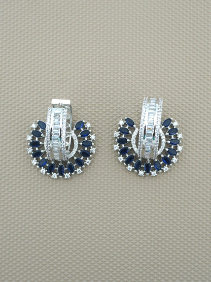 BLUE AVERY HOOP EARRINGS - Jewels of Iva
