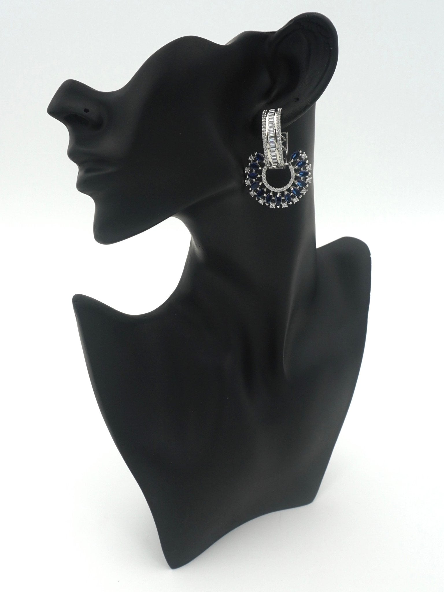 BLUE AVERY HOOP EARRINGS - Jewels of Iva