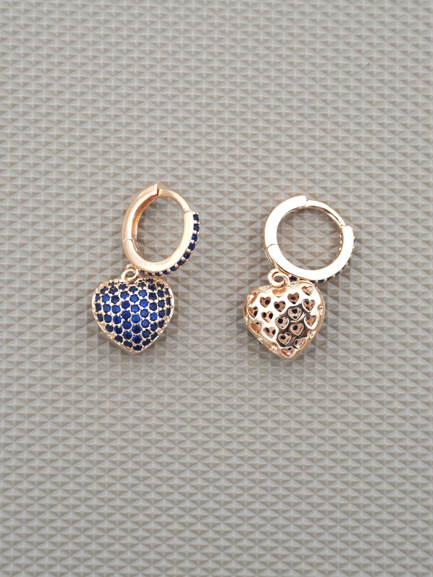 BLUE CORDATE ZIRCONIA EARRINGS - Jewels of Iva