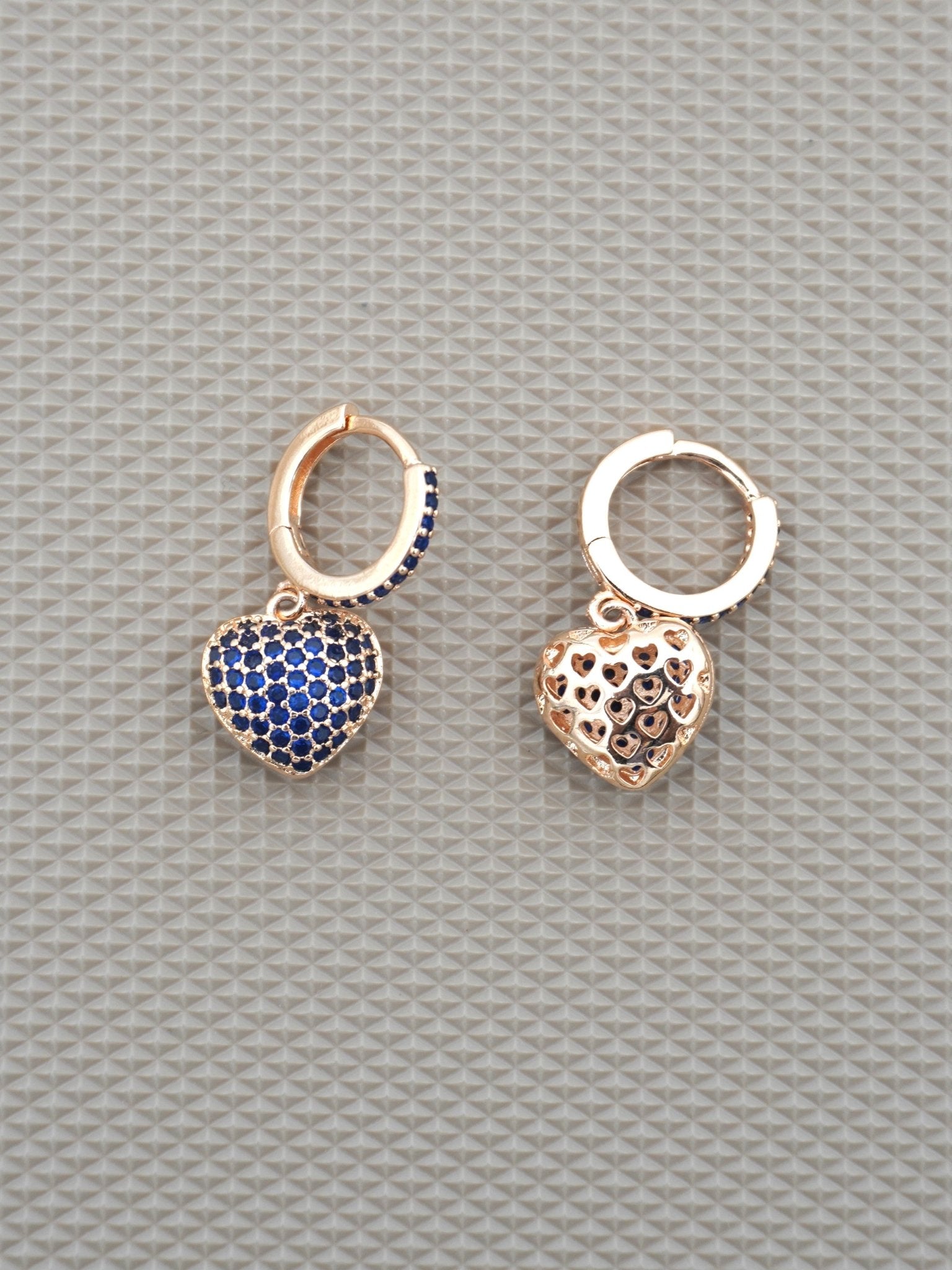 BLUE CORDATE ZIRCONIA EARRINGS - Jewels of Iva