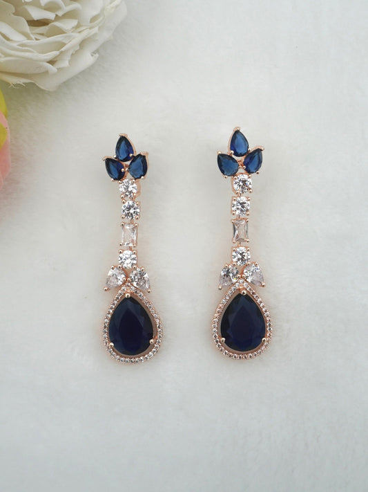 BLUE ELLIE ZIRCONIA EARRINGS - Jewels of Iva