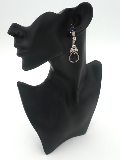 BLUE ELLIE ZIRCONIA EARRINGS - Jewels of Iva