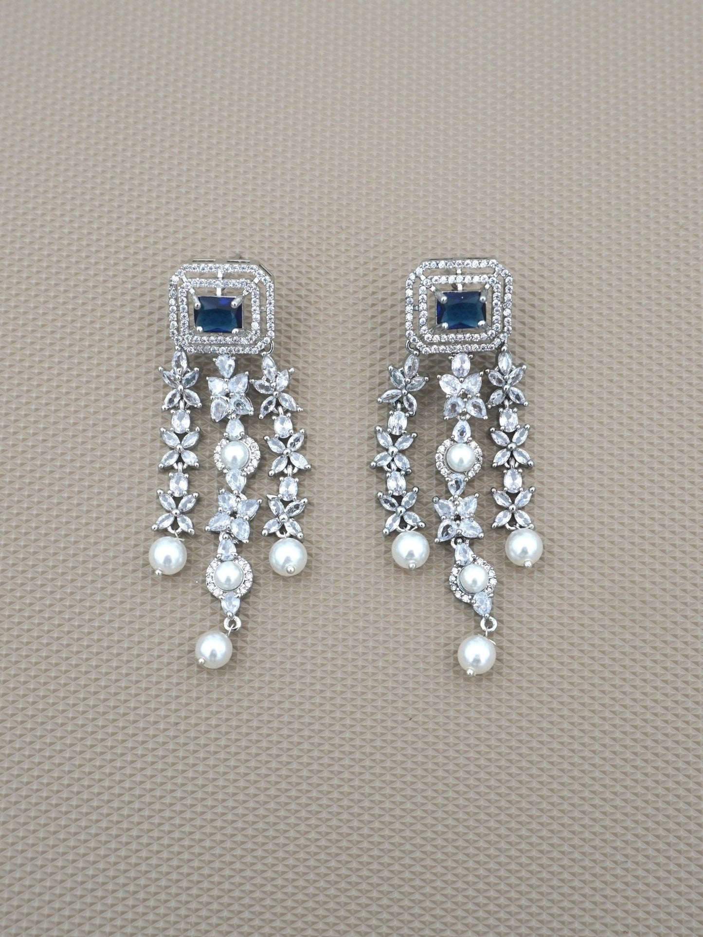 BLUE EMILY ZIRCONIA EARRINGS - Jewels of Iva