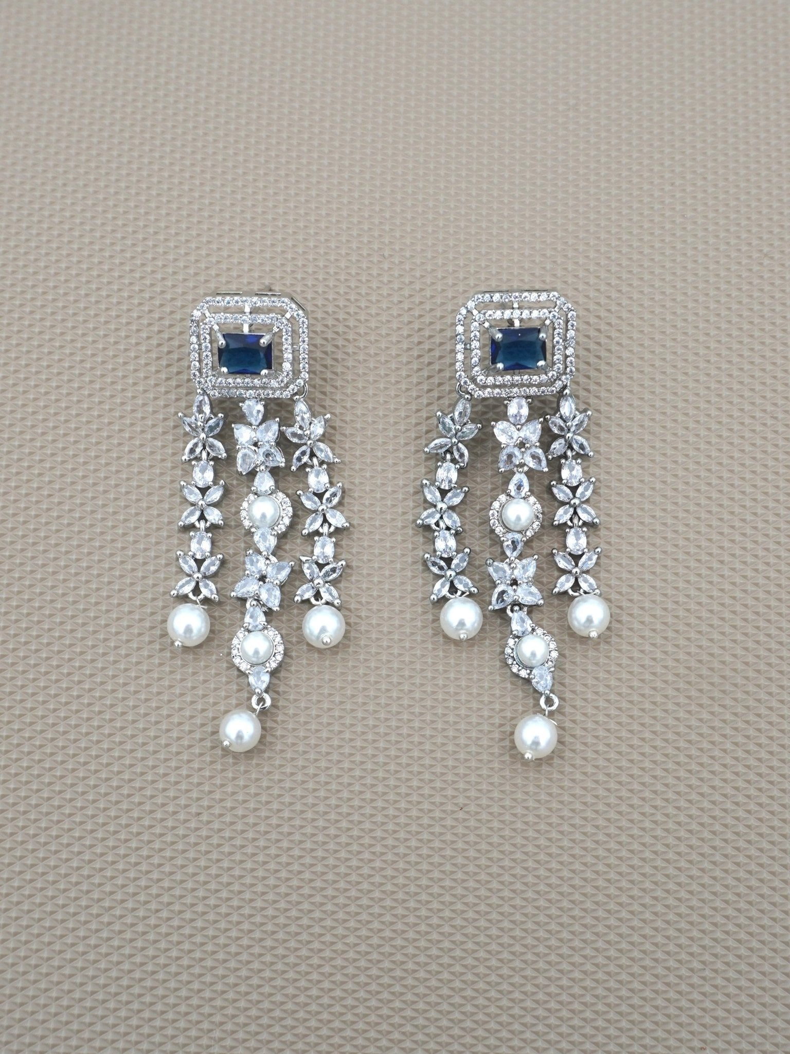 BLUE EMILY ZIRCONIA EARRINGS - Jewels of Iva