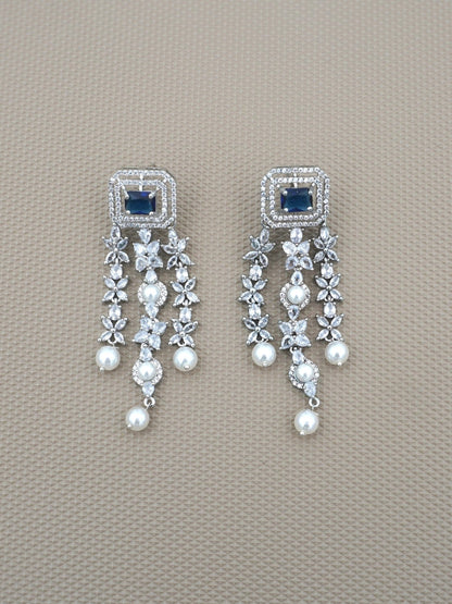 BLUE EMILY ZIRCONIA EARRINGS - Jewels of Iva