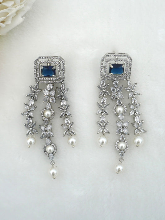 BLUE EMILY ZIRCONIA EARRINGS - Jewels of Iva
