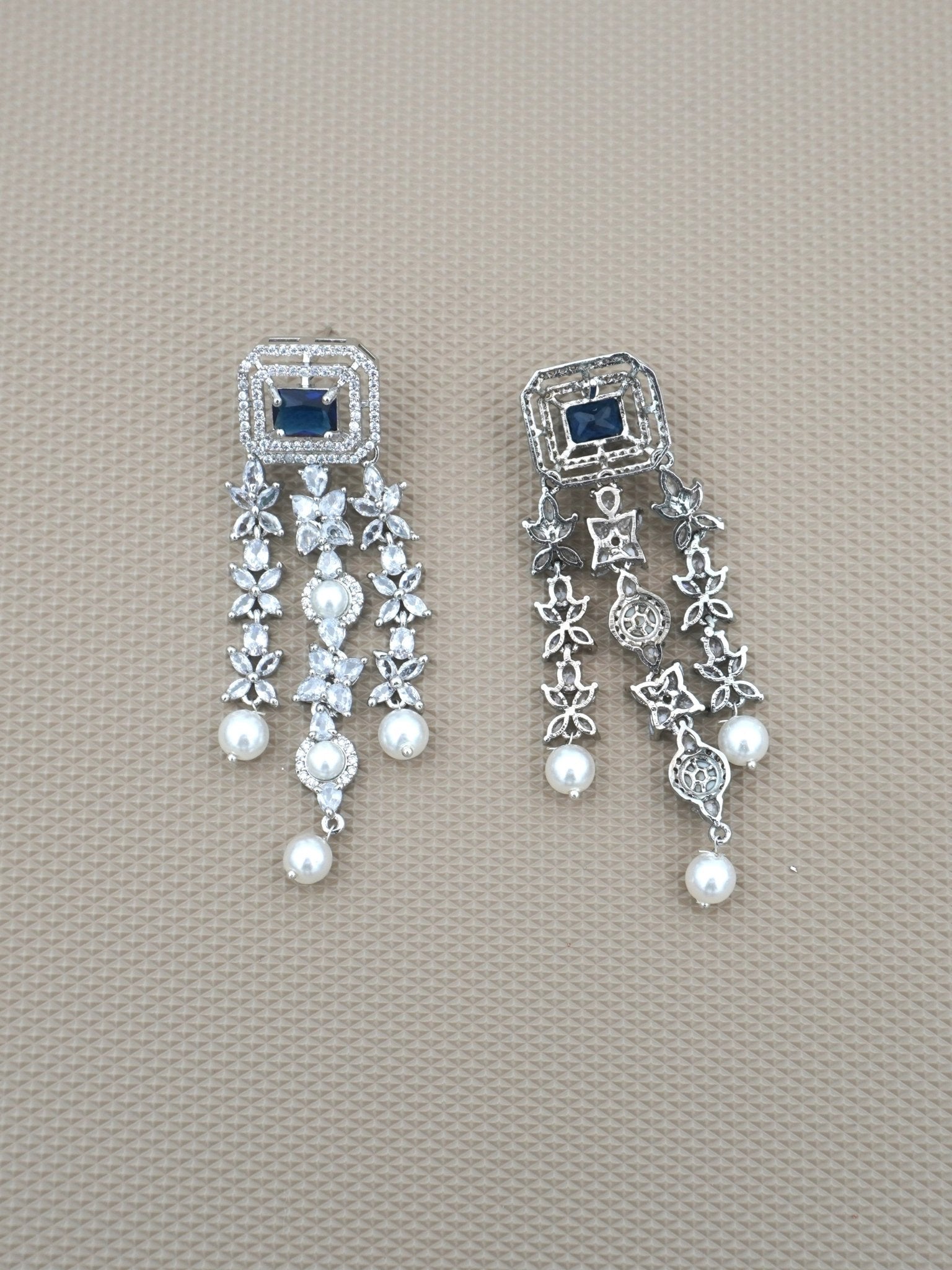 BLUE EMILY ZIRCONIA EARRINGS - Jewels of Iva