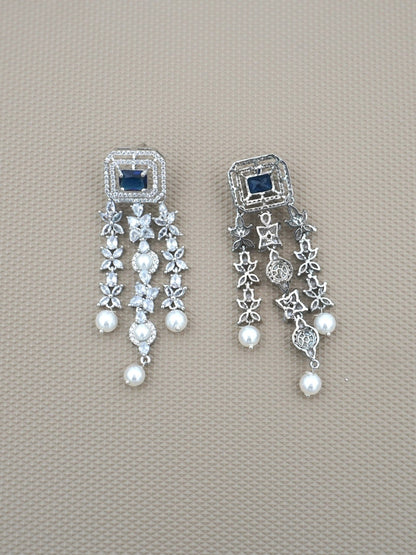 BLUE EMILY ZIRCONIA EARRINGS - Jewels of Iva