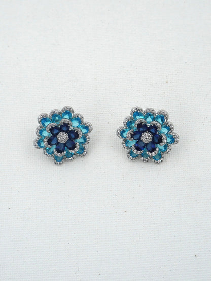 BLUE FAZI ZIRCONIA STUDS - Jewels of Iva