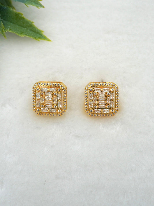 GOLD AVRIL ZIRCONIA STUDS - Jewels of Iva