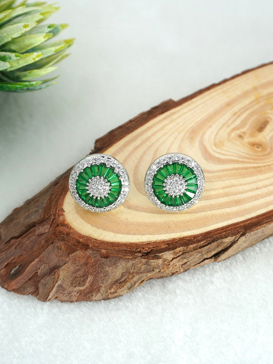 GREEN ABBEY ZIRCONIA STUDS - Jewels of Iva