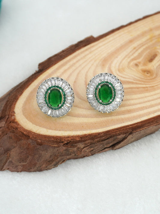 GREEN ANOUK ZIRCONIA STUDS - Jewels of Iva