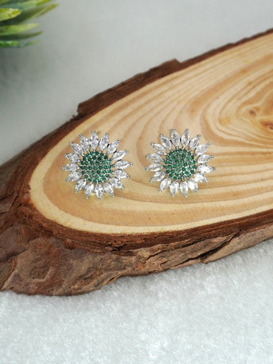 GREEN ASTER ZIRCONIA STUDS - Jewels of Iva