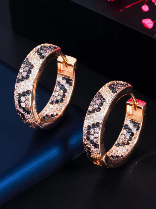 GOLD LEOPARD1 ZIRCONIA EARRINGS