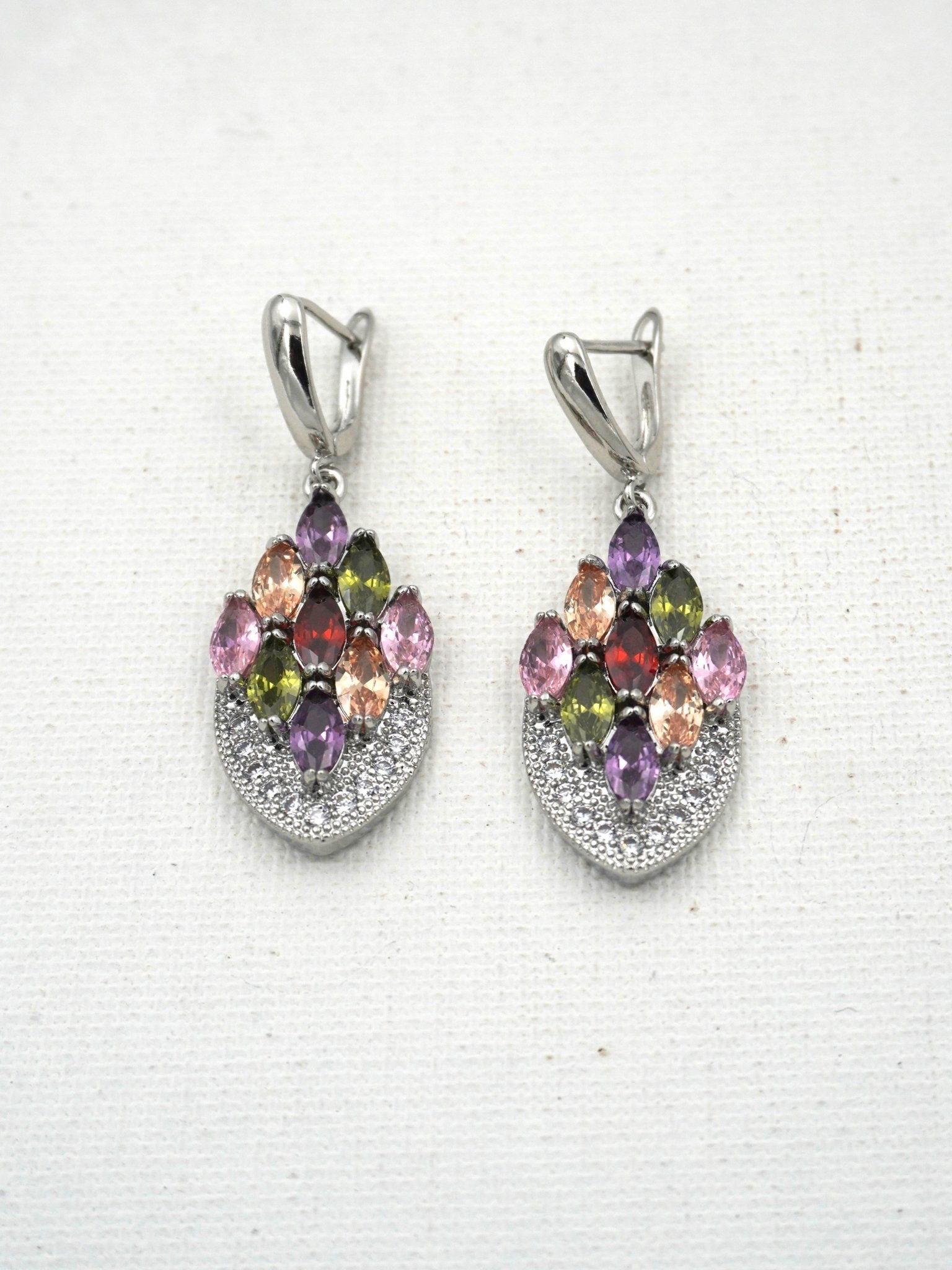 MULTICOLOR ADINA ZIRCONIA EARRINGS - Jewels of Iva