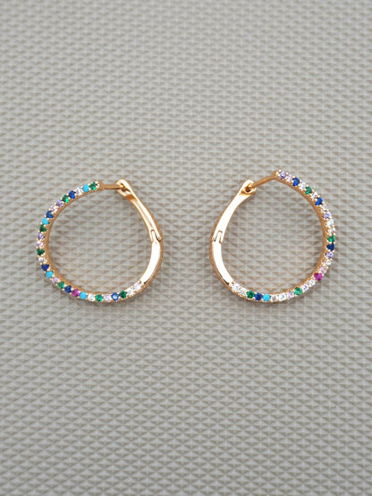 MULTICOLOR CLARY ZIRCONIA EARRINGS - Jewels of Iva