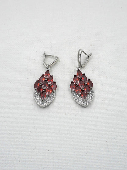 ORANGE ADINA ZIRCONIA EARRINGS - Jewels of Iva
