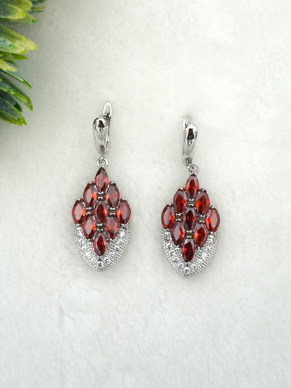 ORANGE ADINA ZIRCONIA EARRINGS - Jewels of Iva
