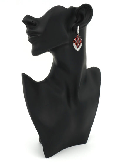ORANGE ADINA ZIRCONIA EARRINGS - Jewels of Iva