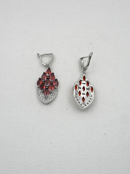 ORANGE ADINA ZIRCONIA EARRINGS - Jewels of Iva