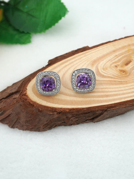 PURPLE CORA ZIRCONIA STUDS - Jewels of Iva